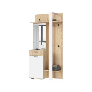 Прихожая Санса ПР-01 место для обуви белый/дуб сонома